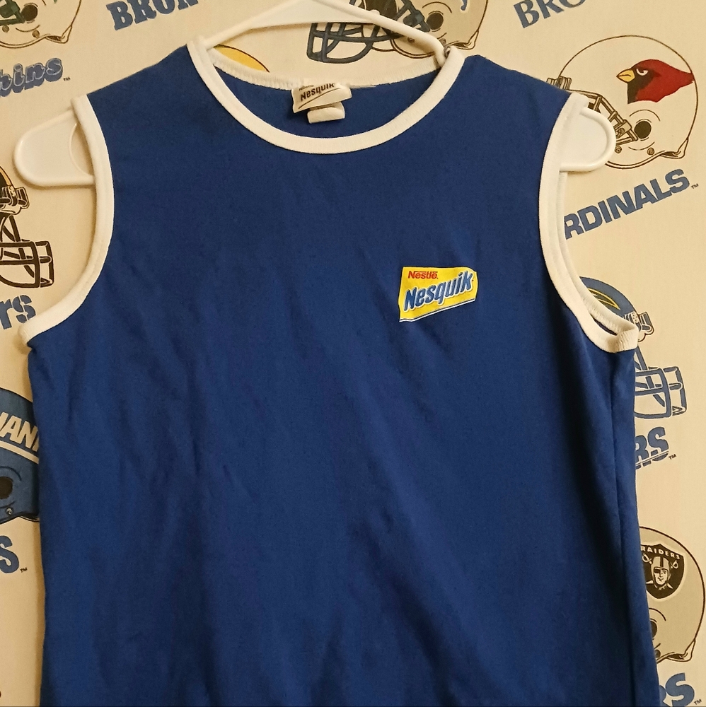 7T Youth Kids Toddler Medium Nestlé Nesquick Chocolate Milk Tank Top Shirt